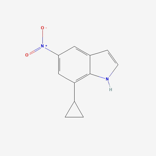 7-cyclopropyl-5-nitro-1H-indole (CAS: 1609130-82-6) - Chemical Structure and Molecular Formula 