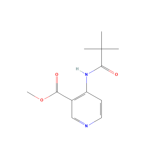 methyl 4-(2,2-dimethylpropanoylamino)pyridine-3-carboxylate (CAS: 773134-09-1) - Chemical Structure and Molecular Formula 