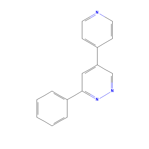 3-phenyl-5-pyridin-4-ylpyridazine (CAS: 660393-40-8) - Chemical Structure and Molecular Formula 