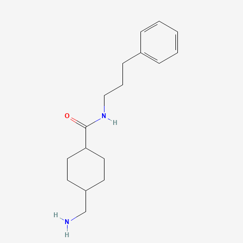 4-(aminomethyl)-N-(3-phenylpropyl)cyclohexane-1-carboxamide (CAS: 271591-81-2) - Chemical Structure and Molecular Formula 