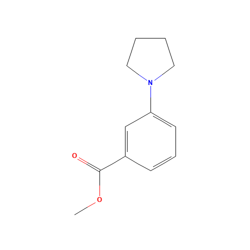methyl 3-pyrrolidin-1-ylbenzoate (CAS: 186086-71-5) - Chemical Structure and Molecular Formula 
