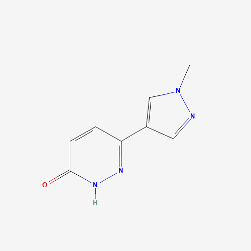 3-(1-methylpyrazol-4-yl)-1H-pyridazin-6-one (CAS: 1100598-49-9) - Chemical Structure and Molecular Formula 