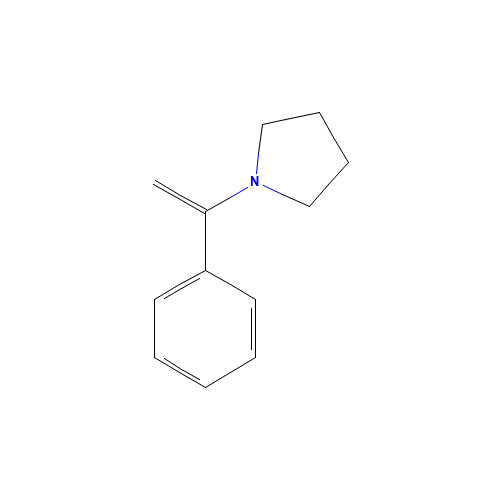 1-(1-phenylethenyl)pyrrolidine (CAS: 3433-56-5) - Chemical Structure and Molecular Formula 