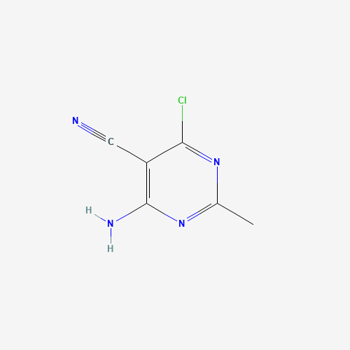 4-amino-6-chloro-2-methylpyrimidine-5-carbonitrile (CAS: 76574-37-3) - Chemical Structure and Molecular Formula 