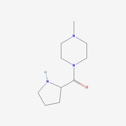 (4-methylpiperazin-1-yl)-pyrrolidin-2-ylmethanone (CAS: 116818-82-7) - Chemical Structure and Molecular Formula 
