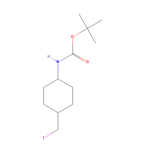 tert-butyl N-[4-(iodomethyl)cyclohexyl]carbamate (CAS: 497160-08-4) - Chemical Structure and Molecular Formula 