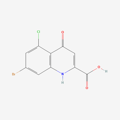 7-bromo-5-chloro-4-oxo-1H-quinoline-2-carboxylic acid (CAS: 123157-69-7) - Chemical Structure and Molecular Formula 