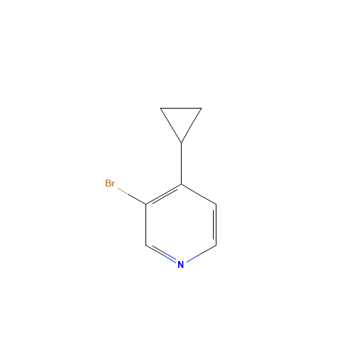 3-bromo-4-cyclopropylpyridine (CAS: 1357094-98-4) - Chemical Structure and Molecular Formula 