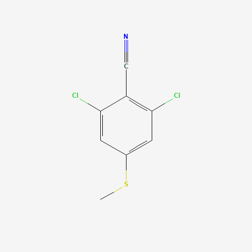 2,6-dichloro-4-methylsulfanylbenzonitrile (CAS: 30477-72-6) - Chemical Structure and Molecular Formula 