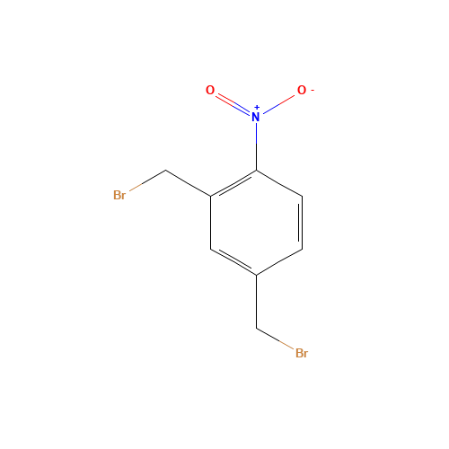 2,4-bis(bromomethyl)-1-nitrobenzene (CAS: 110072-87-2) - Chemical Structure and Molecular Formula 