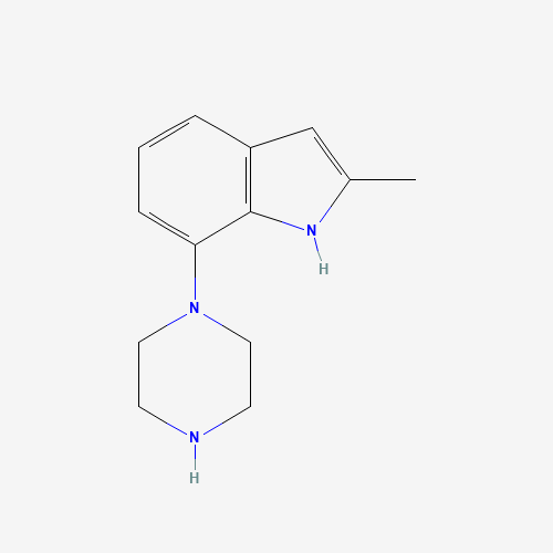 2-methyl-7-piperazin-1-yl-1H-indole (CAS: 497964-02-0) - Chemical Structure and Molecular Formula 
