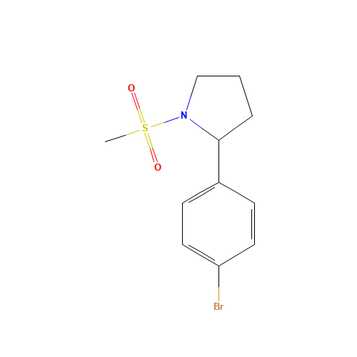 2-(4-bromophenyl)-1-methylsulfonylpyrrolidine (CAS: 1337606-46-8) - Related Chemical Product