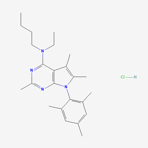 N-butyl-N-ethyl-2,5,6-trimethyl-7-(2,4,6-trimethylphenyl)pyrrolo[2,3-d]pyrimidin-4-amine;hydrochloride (CAS: 220953-69-5) - Related Chemical Product