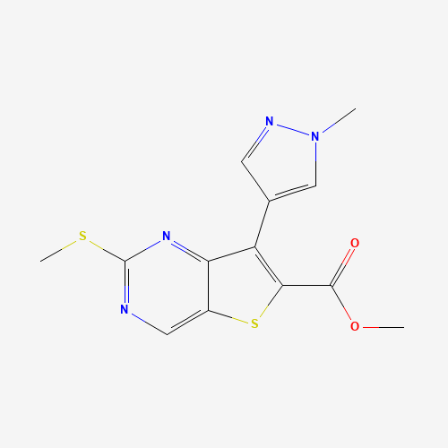 methyl 7-(1-methylpyrazol-4-yl)-2-methylsulfanylthieno[3,2-d]pyrimidine-6-carboxylate (CAS: 1462949-93-4) - Related Chemical Product