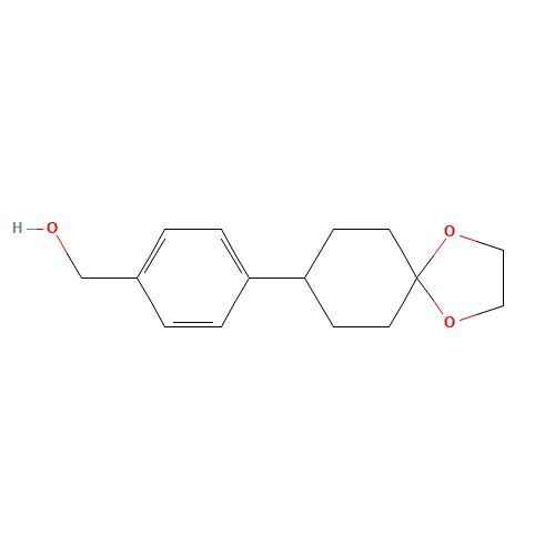 [4-(1,4-dioxaspiro[4.5]decan-8-yl)phenyl]methanol (CAS: 887578-21-4) - Chemical Structure and Molecular Formula 