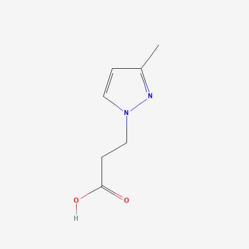 3-(3-methylpyrazol-1-yl)propanoic acid (CAS: 72145-00-7) - Chemical Structure and Molecular Formula 