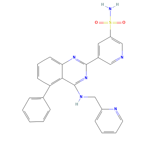 5-[5-phenyl-4-(pyridin-2-ylmethylamino)quinazolin-2-yl]pyridine-3-sulfonamide (CAS: 1272353-82-8) - Related Chemical Product