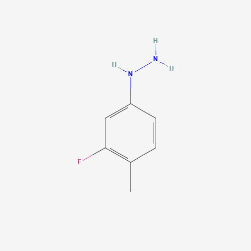 (3-fluoro-4-methylphenyl)hydrazine (CAS: 687971-90-0) - Chemical Structure and Molecular Formula 