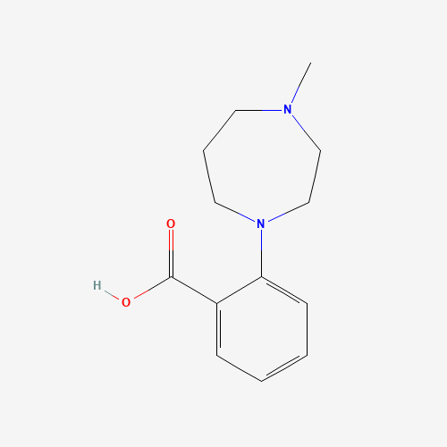 2-(4-methyl-1,4-diazepan-1-yl)benzoic acid (CAS: 921988-51-4) - Chemical Structure and Molecular Formula 