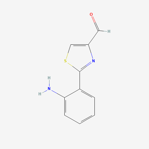 2-(2-aminophenyl)-1,3-thiazole-4-carbaldehyde (CAS: 885279-31-2) - Chemical Structure and Molecular Formula 