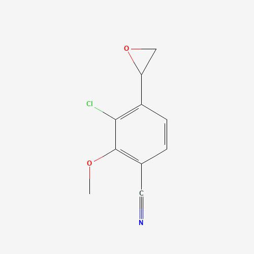 3-chloro-2-methoxy-4-(oxiran-2-yl)benzonitrile (CAS: 1255207-34-1) - Chemical Structure and Molecular Formula 