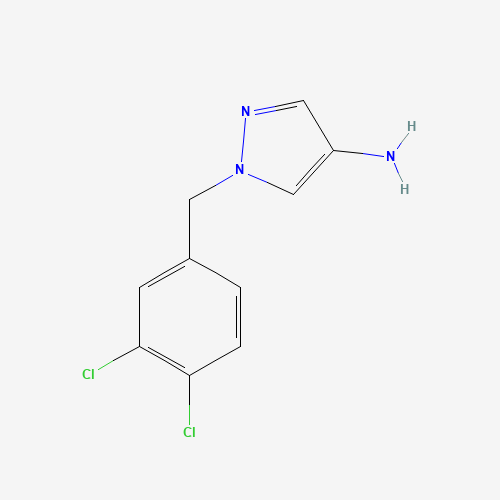 1-[(3,4-dichlorophenyl)methyl]pyrazol-4-amine (CAS: 895929-62-1) - Chemical Structure and Molecular Formula 