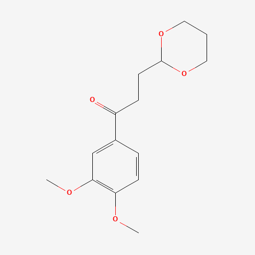1-(3,4-dimethoxyphenyl)-3-(1,3-dioxan-2-yl)propan-1-one (CAS: 884504-43-2) - Related Chemical Product