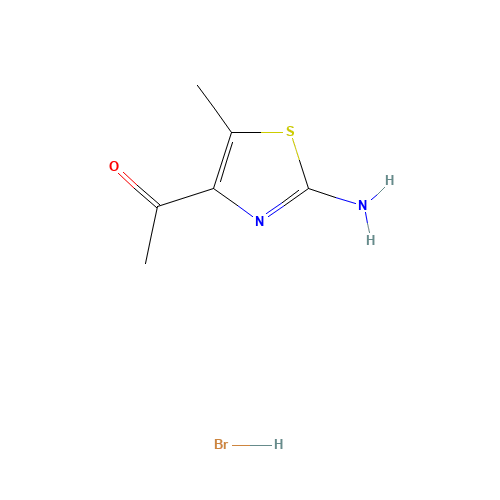 1-(2-amino-5-methyl-1,3-thiazol-4-yl)ethanone;hydrobromide (CAS: 59543-74-7) - Chemical Structure and Molecular Formula 