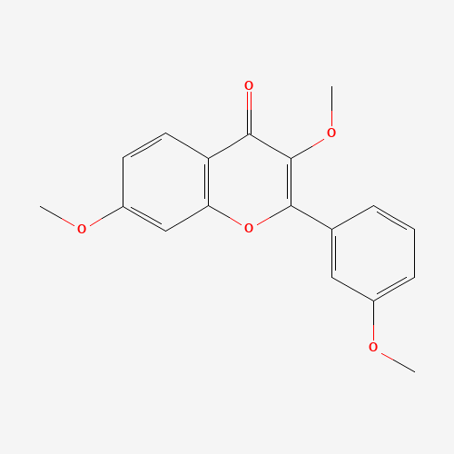 3,7-dimethoxy-2-(3-methoxyphenyl)chromen-4-one (CAS: 720675-70-7) - Chemical Structure and Molecular Formula 