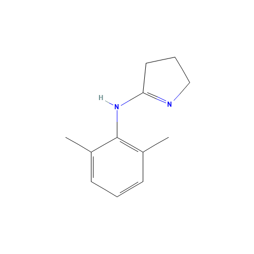 N-(2,6-dimethylphenyl)-3,4-dihydro-2H-pyrrol-5-amine (CAS: 21656-90-6) - Chemical Structure and Molecular Formula 