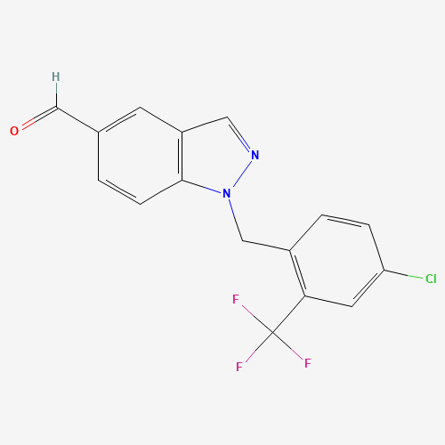 1-[[4-chloro-2-(trifluoromethyl)phenyl]methyl]indazole-5-carbaldehyde (CAS: 1312704-84-9) - Related Chemical Product