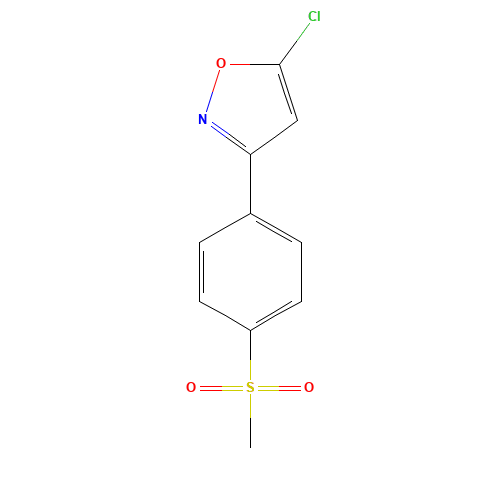 5-chloro-3-(4-methylsulfonylphenyl)-1,2-oxazole (CAS: 359424-49-0) - Related Chemical Product