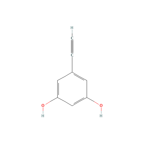 5-ethynylbenzene-1,3-diol (CAS: 145078-84-8) - Chemical Structure and Molecular Formula 