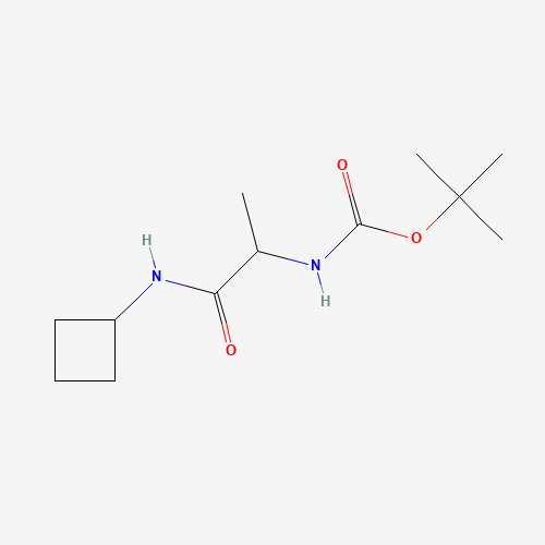 tert-butyl N-[1-(cyclobutylamino)-1-oxopropan-2-yl]carbamate (CAS: 1284246-02-1) - Chemical Structure and Molecular Formula 