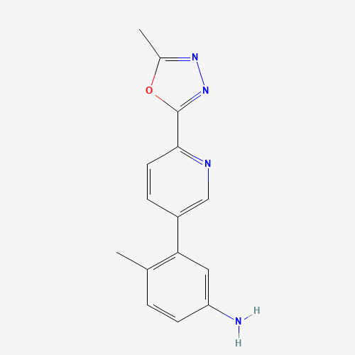 4-methyl-3-[6-(5-methyl-1,3,4-oxadiazol-2-yl)pyridin-3-yl]aniline (CAS: 1207878-12-3) - Related Chemical Product