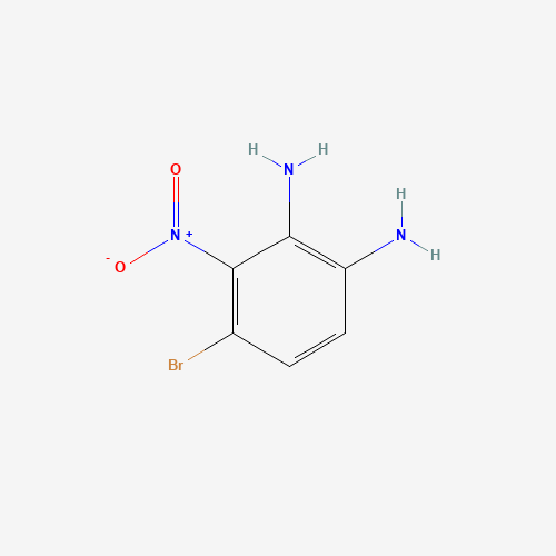 4-bromo-3-nitrobenzene-1,2-diamine (CAS: 147021-89-4) - Chemical Structure and Molecular Formula 