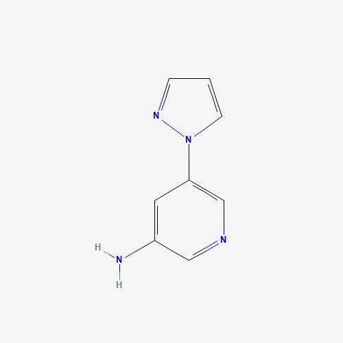 5-pyrazol-1-ylpyridin-3-amine (CAS: 1314355-70-8) - Chemical Structure and Molecular Formula 