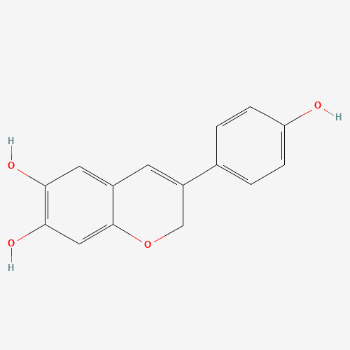3-(4-hydroxyphenyl)-2H-chromene-6,7-diol (CAS: 145917-93-7) - Chemical Structure and Molecular Formula 