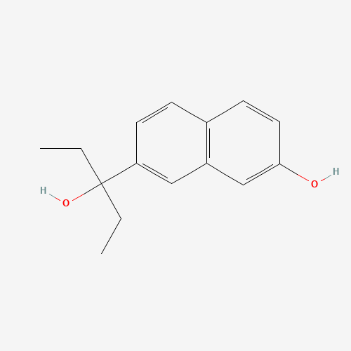 7-(3-hydroxypentan-3-yl)naphthalen-2-ol (CAS: 895521-20-7) - Chemical Structure and Molecular Formula 