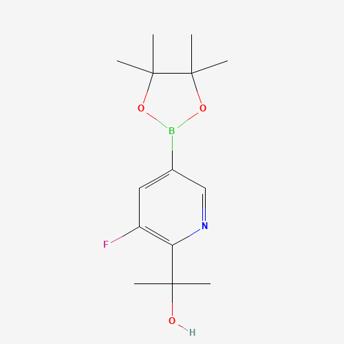 2-[3-fluoro-5-(4,4,5,5-tetramethyl-1,3,2-dioxaborolan-2-yl)pyridin-2-yl]propan-2-ol (CAS: 1319256-68-2) - Related Chemical Product