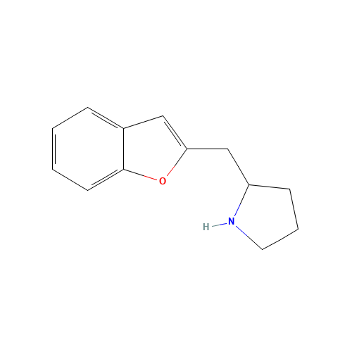 2-(1-benzofuran-2-ylmethyl)pyrrolidine (CAS: 483282-11-7) - Chemical Structure and Molecular Formula 