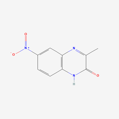 3-methyl-6-nitro-1H-quinoxalin-2-one (CAS: 19801-10-6) - Chemical Structure and Molecular Formula 