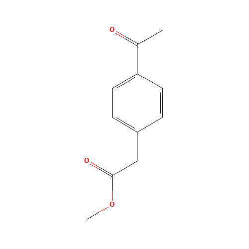 methyl 2-(4-acetylphenyl)acetate (CAS: 20051-06-3) - Chemical Structure and Molecular Formula 