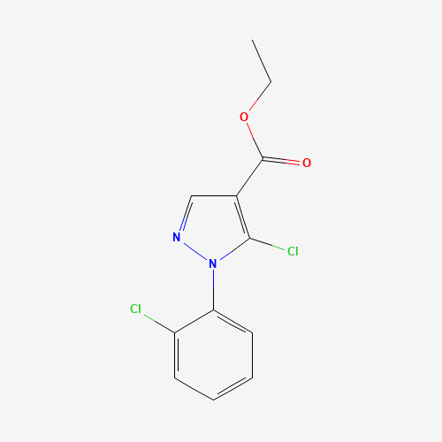 ethyl 5-chloro-1-(2-chlorophenyl)pyrazole-4-carboxylate (CAS: 121716-34-5) - Chemical Structure and Molecular Formula 