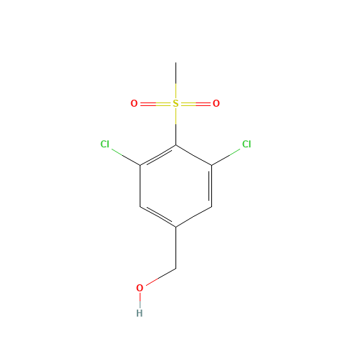 (3,5-dichloro-4-methylsulfonylphenyl)methanol (CAS: 254879-00-0) - Chemical Structure and Molecular Formula 