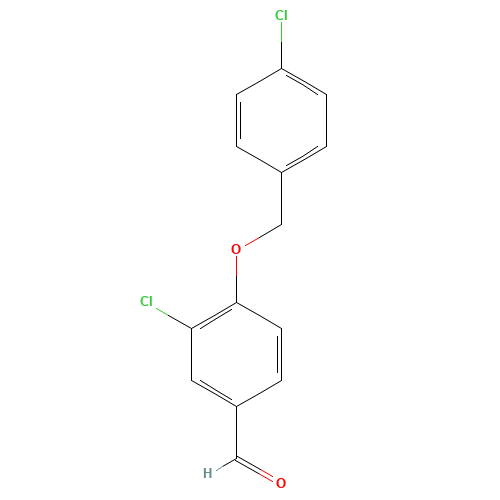 3-chloro-4-[(4-chlorophenyl)methoxy]benzaldehyde (CAS: 443124-79-6) - Chemical Structure and Molecular Formula 