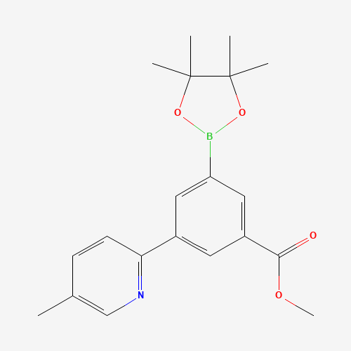 methyl 3-(5-methylpyridin-2-yl)-5-(4,4,5,5-tetramethyl-1,3,2-dioxaborolan-2-yl)benzoate (CAS: 1025699-99-3) - Chemical Structure and Molecular Formula 