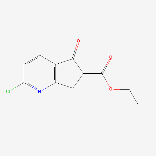 ethyl 2-chloro-5-oxo-6,7-dihydrocyclopenta[b]pyridine-6-carboxylate (CAS: 41598-57-6) - Chemical Structure and Molecular Formula 