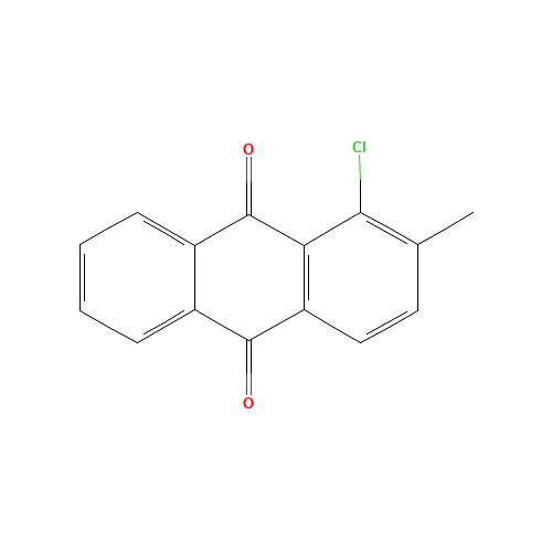 1-chloro-2-methylanthracene-9,10-dione (CAS: 129-35-1) - Chemical Structure and Molecular Formula 