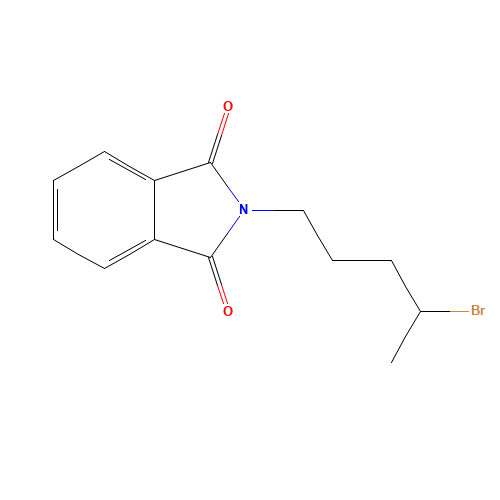 2-(4-bromopentyl)isoindole-1,3-dione (CAS: 59353-62-7) - Chemical Structure and Molecular Formula 